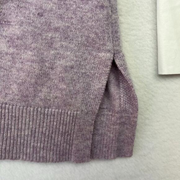 J.Crew Sweater Womens Medium Purple Lilac Wool Blend Long Sleeve V-Neck - Picture 8 of 13